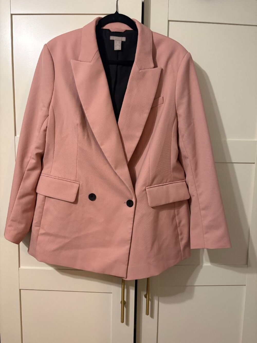 H&M light pink oversize blazer size L